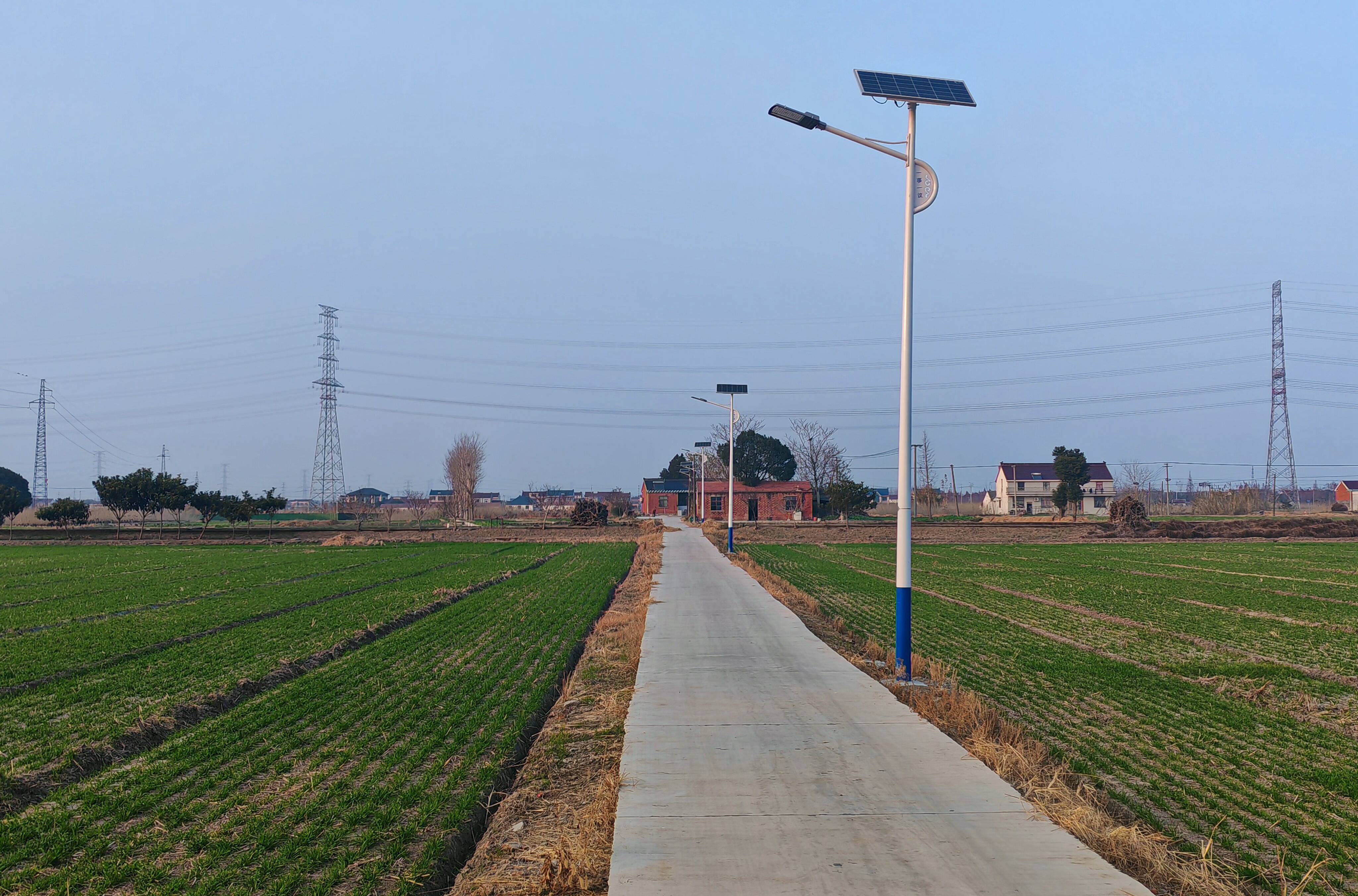 水泥路直通两家农户的家门口